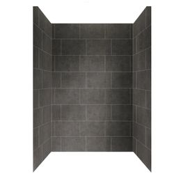Glacier Bay 48 inch X 32 inch Shower Wall System in Slate Grey