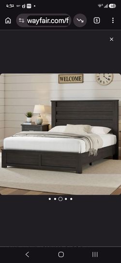 NEW Ebern Designs Louby 49" Farmhouse Queen Platform Bed Frame (Black) – NIB