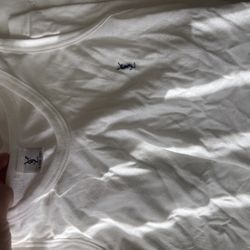 YSL White tank Top Shirt 