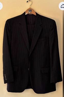 Men’s Two Piece Suit (navy blue pinstripe)