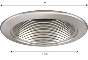 Progress Lighting 4 in. Brushed Nickel Recessed Baffle Trim