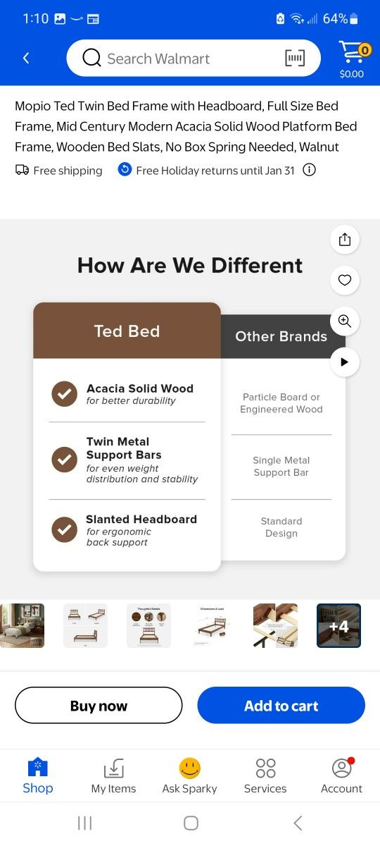 Twin Bed Frame and Mattress 