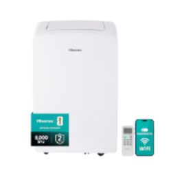 8000 BTU DOE 115-Volt Vented Medium Room Smart Portable Air Conditioner Remote Included