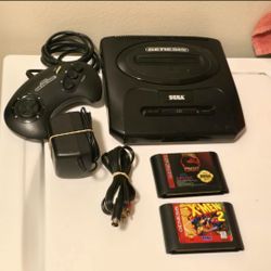 Original Sega Genesis Model 2 MK-1631 Console Bundle Tested & Works * READ
