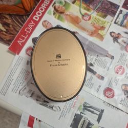 Fricke & Nacke Marked 'Made In WEST GERMANY' Oval Decorative TIN $5.