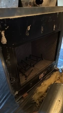 Wood burning fireplace