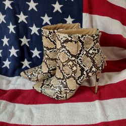 Faux Python Booties Size 8