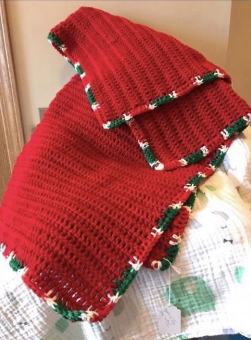 Baby Blanket - Christmas Colors