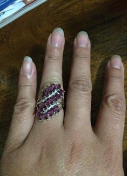 Rubellite cluster Ring