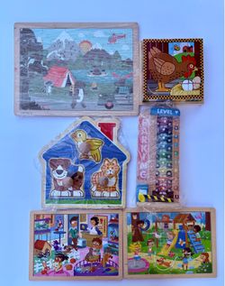 Melissa & Doug and Carter's Wooden Puzzle Bundle. Price:$18.00 for all