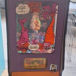 Vintage Flintstone Egg Machine. 