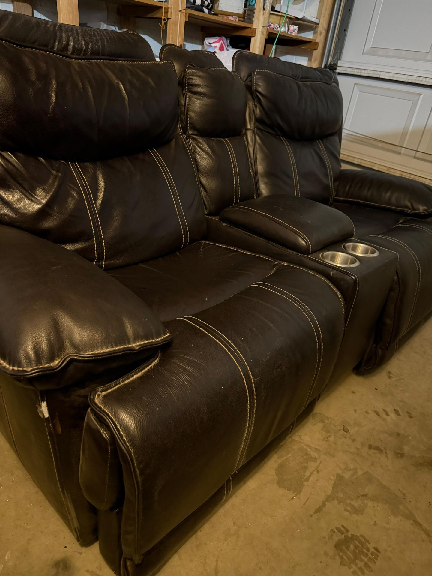 Leather Heated Sofa
