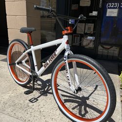 SE Bikes Big Flyer 29" BMX Bike White/Orange