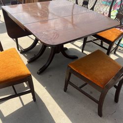 Table And Chairs With Hutch Antique