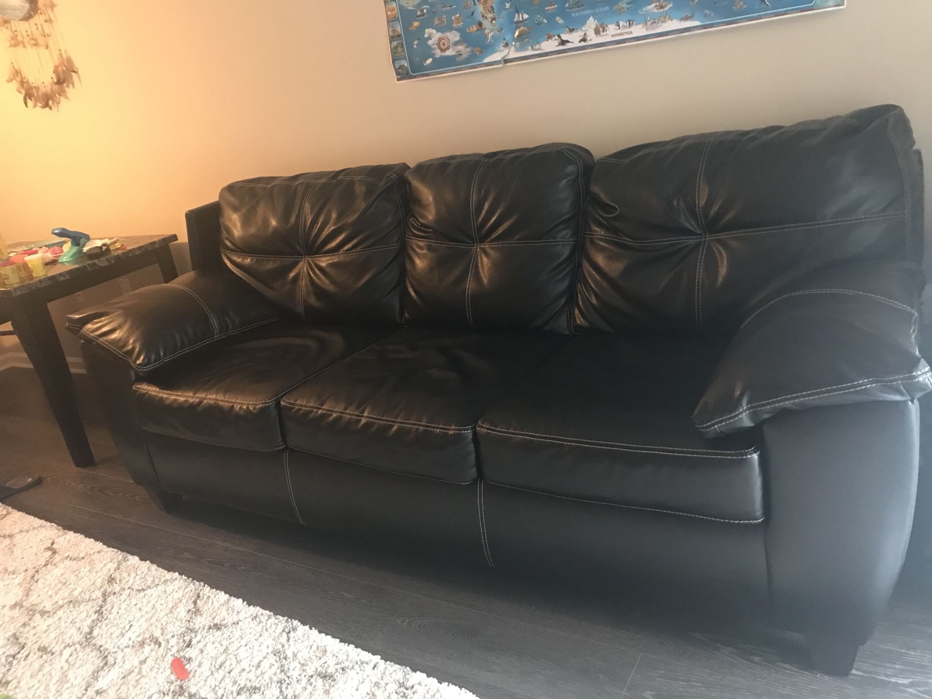 Faux leather couch!