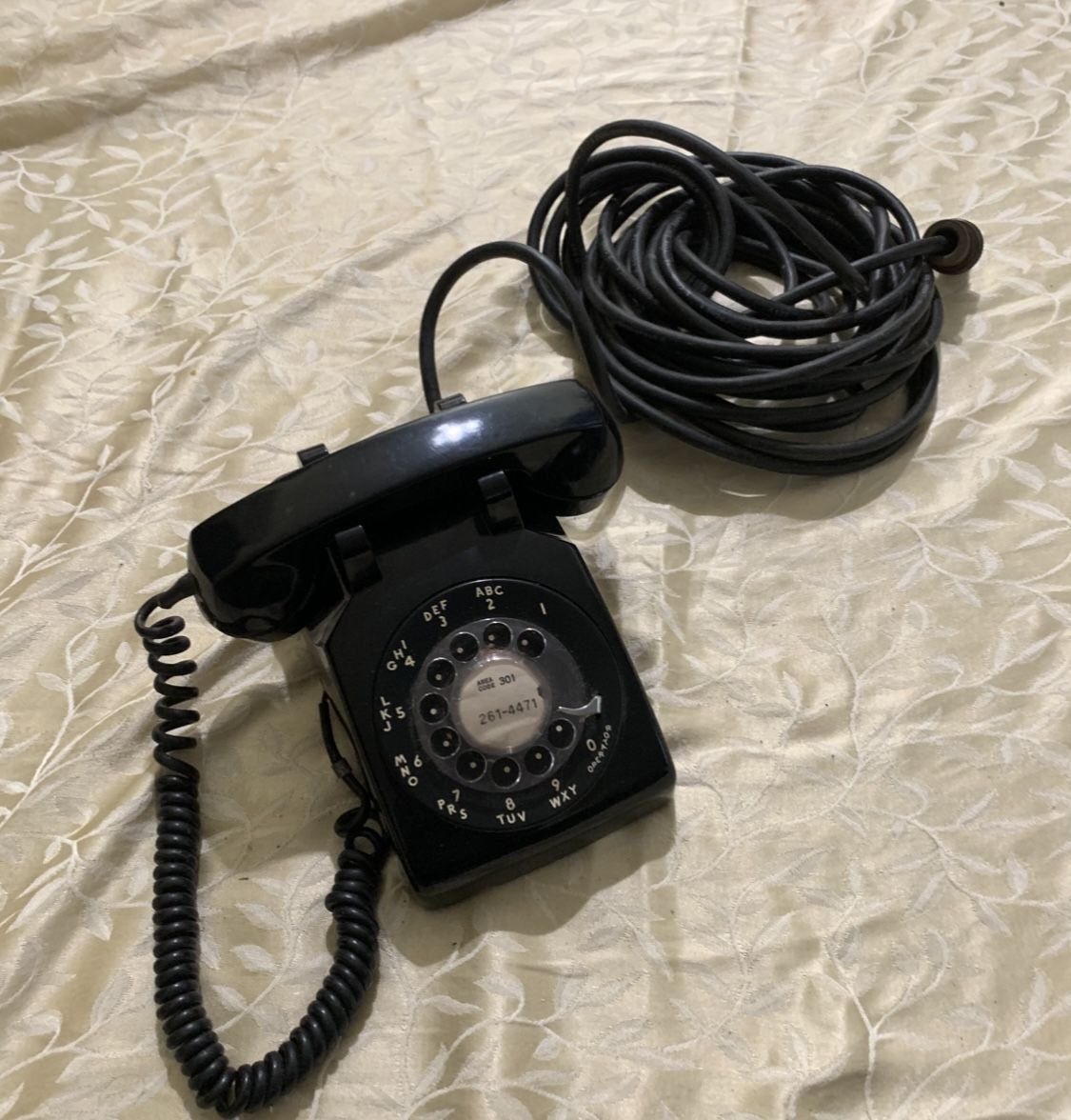 Vintage 1974 Bell System Western Electric Rotary Phone C/D 500 w/ SJO Cable