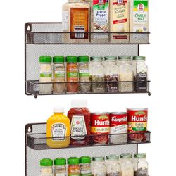 CAXXA 2 PK 2 Tier Mesh Kitchen Counter-top or Wall Mount 