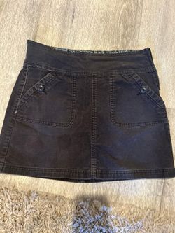 PRANA Grey-Blue Corduroy Skirt