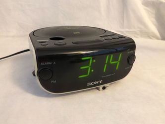 Sony Dream Machine ICF-CD815 FM AM CD Player Alarm Clock Radio Dual Vintage Retro 2000s Home Audio Bedroom Nightstand Desktop Compact Disc Player Ster