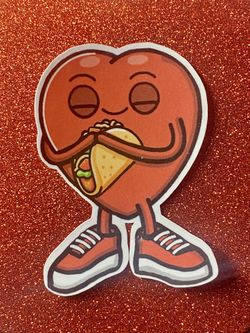 Heart Hugging Taco Sticker