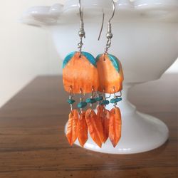 Sterling Silver Turquoise Dangling Earrings 