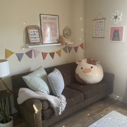 Mid Century Modern Brown Sofa