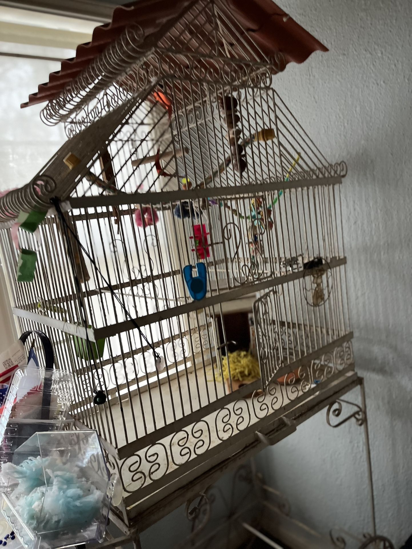 Large Bird Cage, Indoor Or Outdoor 