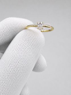 ✨ 14K Gold Pear-Shaped Lab-Grown Diamond Solitaire Ring | Size 7 ✨