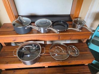 GreenPan Cookware with Lids, and misc