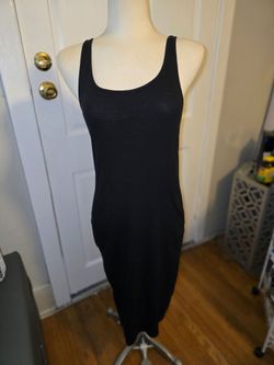 Ribbed Maxi Tank Dresses Lg