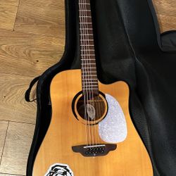 BRAND NEW Luna WABI 12 string w/bridge doctor