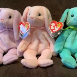 Easter Bunny Beanie Babies Set