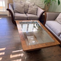 Glass High end coffee Table Rela Wood 