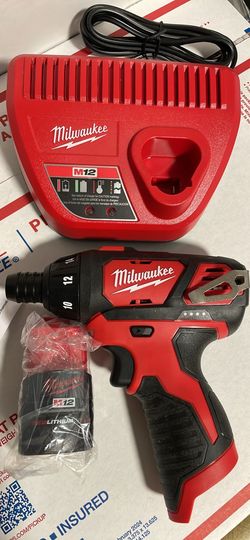 Milwaukee M12 screwdriver 2ah battery charger set 65.00