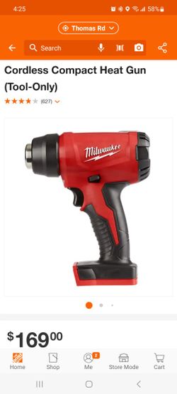 Milwaukee M18 18V Lithium-Ion Cordless Compact Heat Gun (Tool-Only