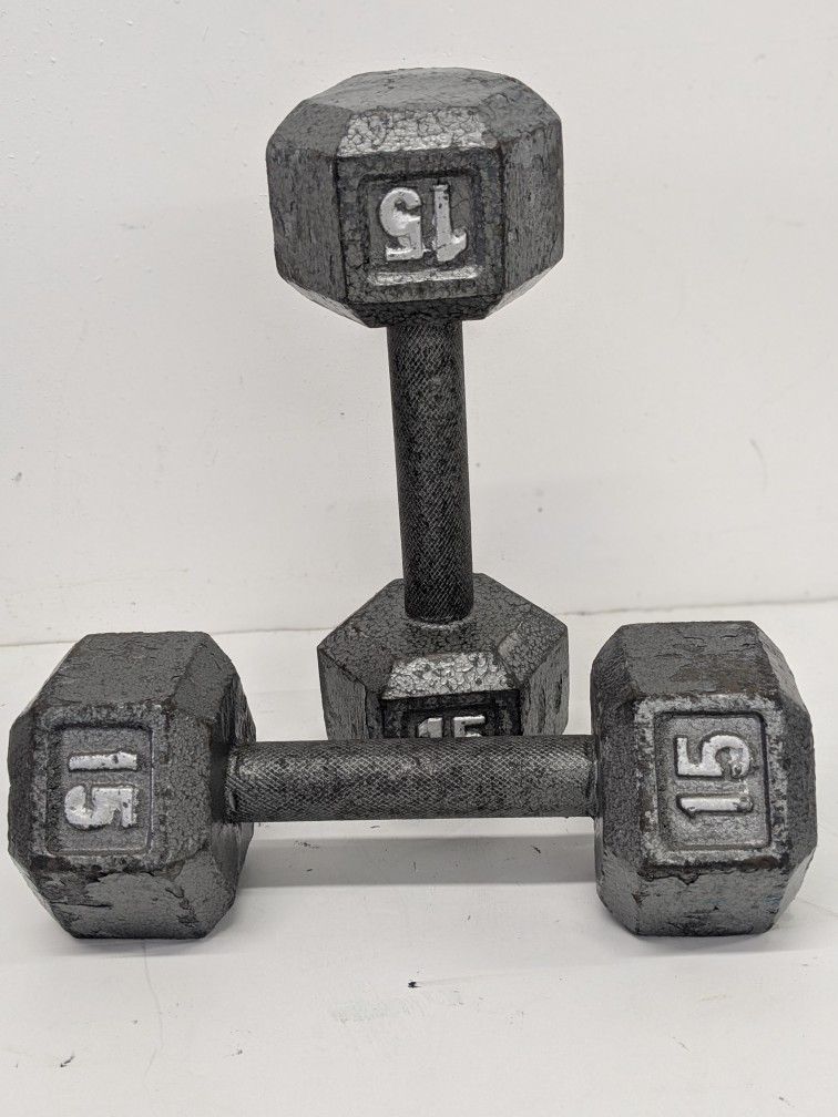 Dumbbells 30 Lbs. Total $40