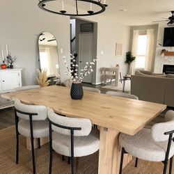 Custom Built Dining Table Solid wood Farmhouse Set Modern Rustic Bench Country Oval Round Counter Breakfast Height  Farm House 