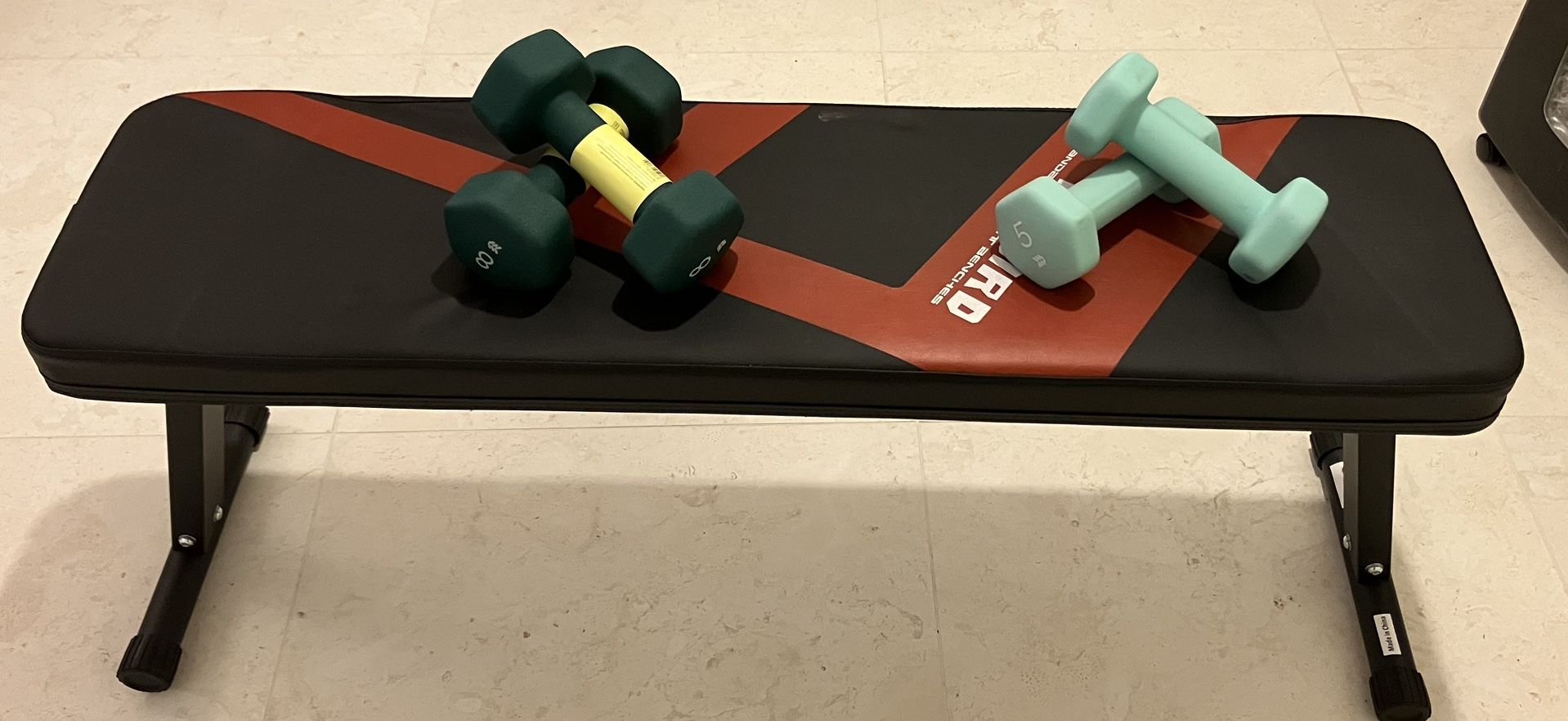 Flat Bench With Weights
