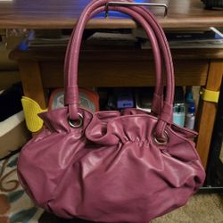 Cranberry Vinyl Purse