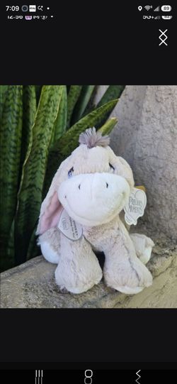 Aurora Precious Moments Dusty Donkey Plush Gray 9in Stuffed Animal Gift Toy