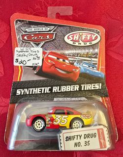 Disney Pixar Cars Shifty Drug No. 35 Synthetic Rubber Tires K-Mart Exclusive