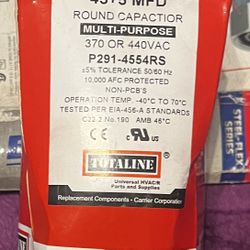 HVAC capacitor- Totaline 45+5 MFD