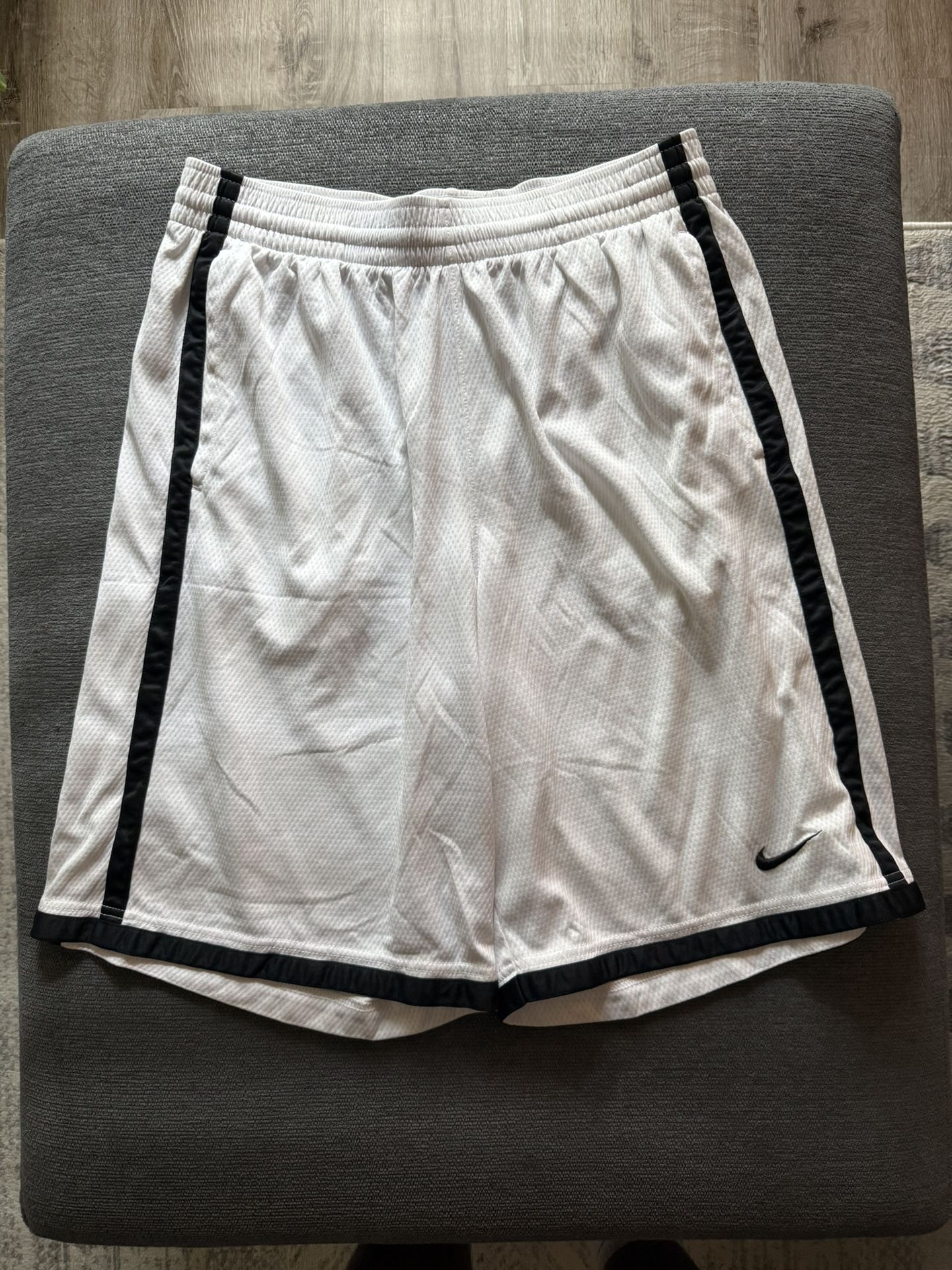 Nike White And Black Shorts L