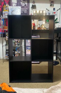 Black 6 Cube shelf