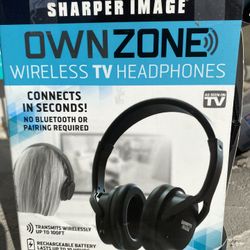 Sharper Image Wireless Tv Headphones Brand New 