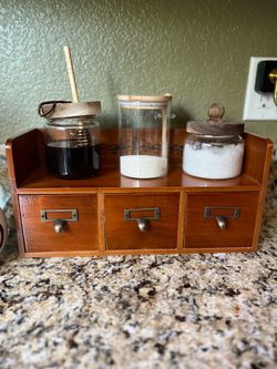 Apothecary counter cabinet
