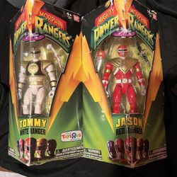 Mighty Morphin Power Rangers Tommy White Ranger & Jason Red Ranger – Toys R Us Exclusive (Bandai)