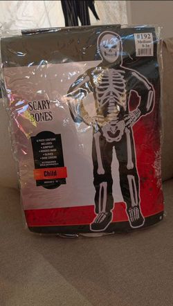 Youth Scary Bones (skeleton) Costume Size Medium (8-10)