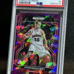 2022 Prizm Draft Picks 💥 Stephen Curry 💥 Purple Ice Prizm 76/149 PSA 10 💎 Mint Pop 1 - Golden State Warriors 