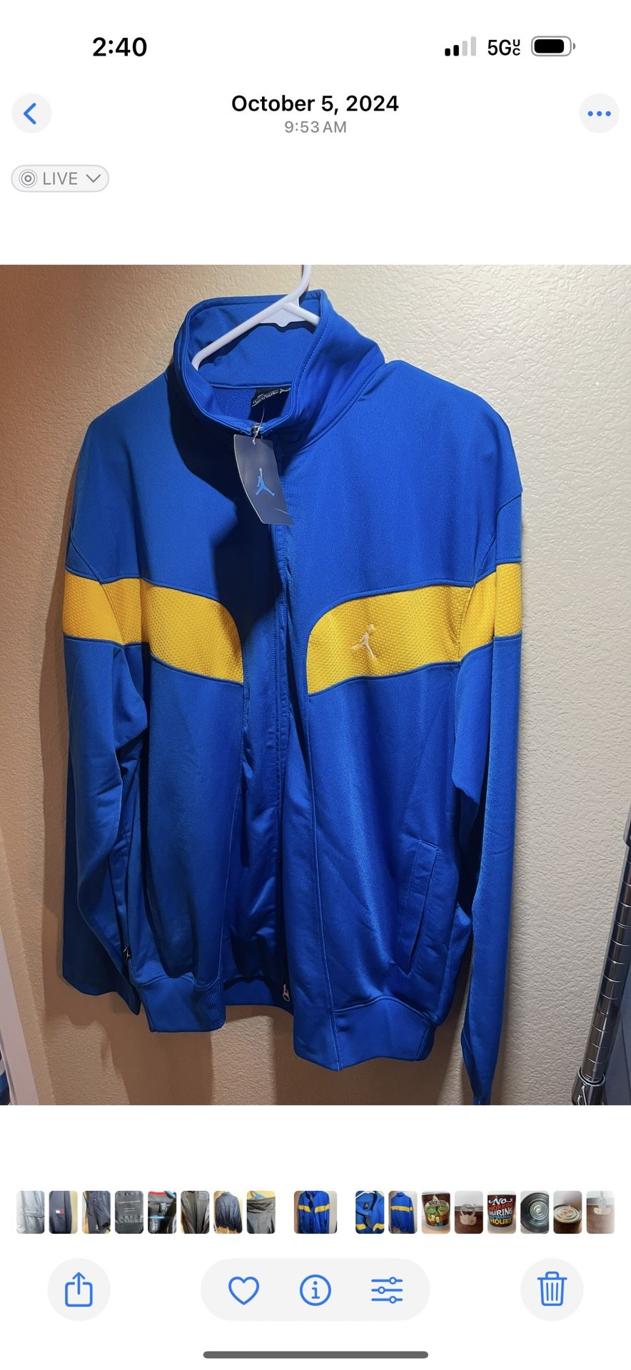 Jordan Jumpman Full Zip Jacket Blue And Yellow 